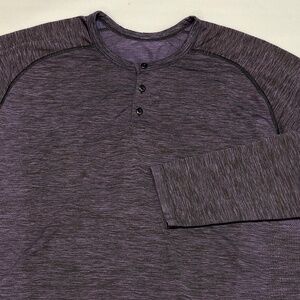 (Sold)Lululemon Henley Long Sleeve Casual Tee Shirt Pullover Mens Size XXL